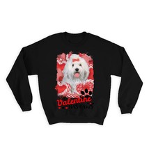 Poodle Heart Paws : Gift Sweatshirt Dog Puppy Pet Love Romantic Valentines Anima - £22.87 GBP