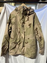 US Army Gore-Tex Medium Regular Parka Coat Jacket Desert Camo DCU USGI - £61.10 GBP