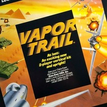 Vapor Trail Arcade Flyer Original Video Game Art Print Space Age 1990 Vi... - $37.53