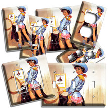 Sexy Retro Cowgirl Pinup Rodeo Girl Light Switch Outlet Wall Plate Room Hd Decor - £12.79 GBP+