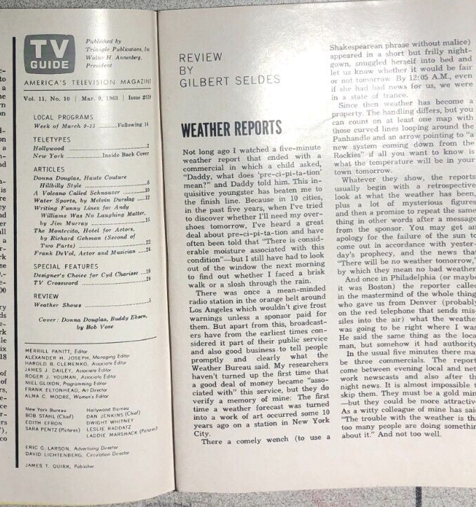 TV GUIDE March 9, 1963 Donna Douglas cover/article Item image 2