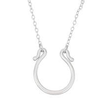 Sterling Silver Horseshoe Necklace - £25.13 GBP