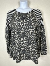 Glitzy Girlz Thermal Shirt Juniors Plus Size 2XL Animal Print Long Sleeve - $13.50