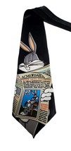 Warner Brothers Looney Tunes Mens Tie Bugs Bunny Gets Stamped Newspaper ... - £8.83 GBP