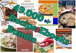 Recipe EBooks Bundle with more than 49.000 items-PLR Articles-Digital Recipe Boo - £1.66 GBP