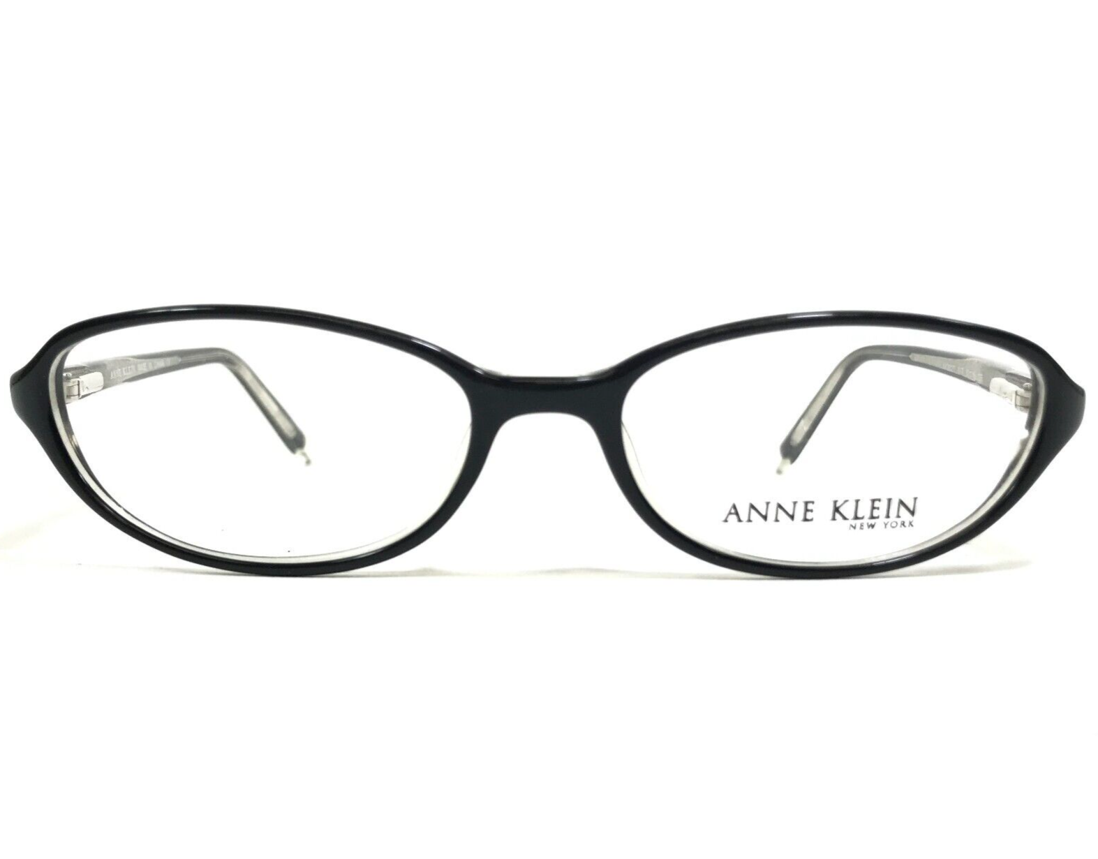 Primary image for Anne Klein Eyeglasses Frames AK8027 117 Black Clear Round Full Rim 51-16-135