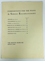 Prelude In C Sharp Minor Op. 3 No. 2 Music Sheet Sergei Rachmaninoff Clean - $11.21