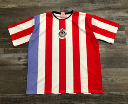 Club Deportivo Guadalajara Men Large Chivas Sangre Nueva Soccer Jersey Red White - $28.18