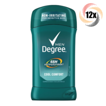 Full Box 12x Sticks Degree For Men Cool Comfort 2.7oz 48H Antiperspirant - $64.85