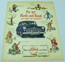 1947 Print Ad Ford Cars Out Front All Over the Country - $11.75