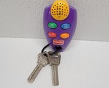 Vintage Playskool CAR KEY RING Purple Remote Sounds REAL Metal Keys &amp; Be... - $16.67