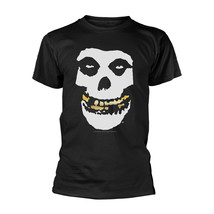 The Misfits Gold Teeth Skull Face Official Tee T-Shirt Mens Unisex - £30.48 GBP