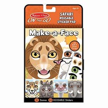Melissa Doug Make-a-Face Safari Reusable Sticker Pad - £7.90 GBP