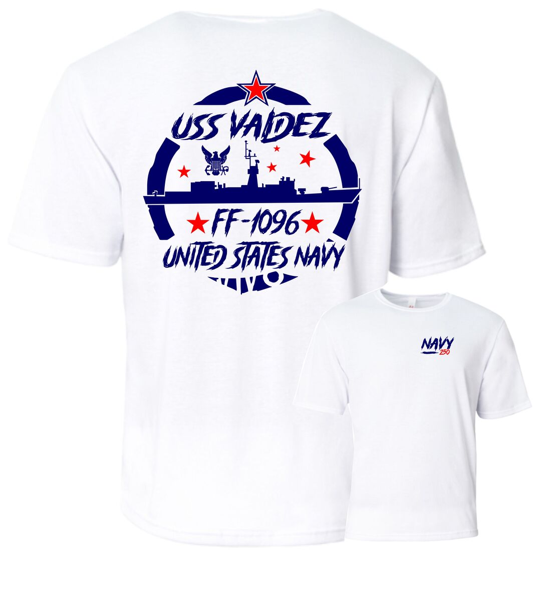 USS VALDEZ FF-1096  Performance T-Shirt.  US NAVY - $22.95+