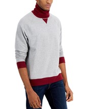 Club Room Men&#39;s Turtleneck Fleece Sweatshirt in Soft Grey Heather-Size S... - £19.28 GBP