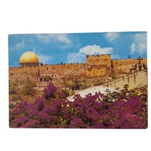 Postcard Jerusalem Israel Golden Gate Purple Flowers Chrome Unposted - $6.98