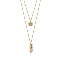 14k Gold Plated 925 Silver Double Strand Polki Diamond 20&quot; Women&#39;s Necklace - $160.00