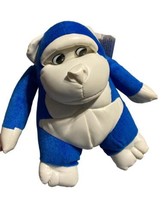 Softouch Toys Blue &amp; White Plush Faux Leather Body Stuffed Animal Soft Touch - £13.44 GBP