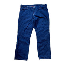Dickies Jeans Womens 20 Regular Blue Denim Flannel Lined Cotton Work Pants 42x30 - £17.62 GBP