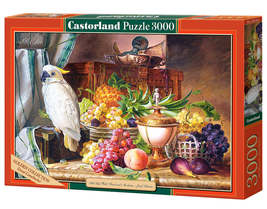 3000 Piece Jigsaw Puzzles, Still Life With Fruit and a Cockatoo, Josef Schuster, - £28.23 GBP