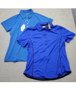 Lot Of 2 Greg Norman Golf Polo Shirt Womens Small Blue Play Dry Moisture... - $49.81 CAD