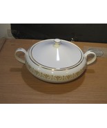 Sheffield Covered Vegetable Casserole Imperial Gold w/ Lid &amp; Spoon Japan - $44.55