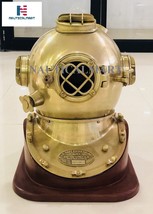 NAUTICALMART Antique Diving Divers Helmet Us Navy Mark V Helmet With Base - £257.65 GBP
