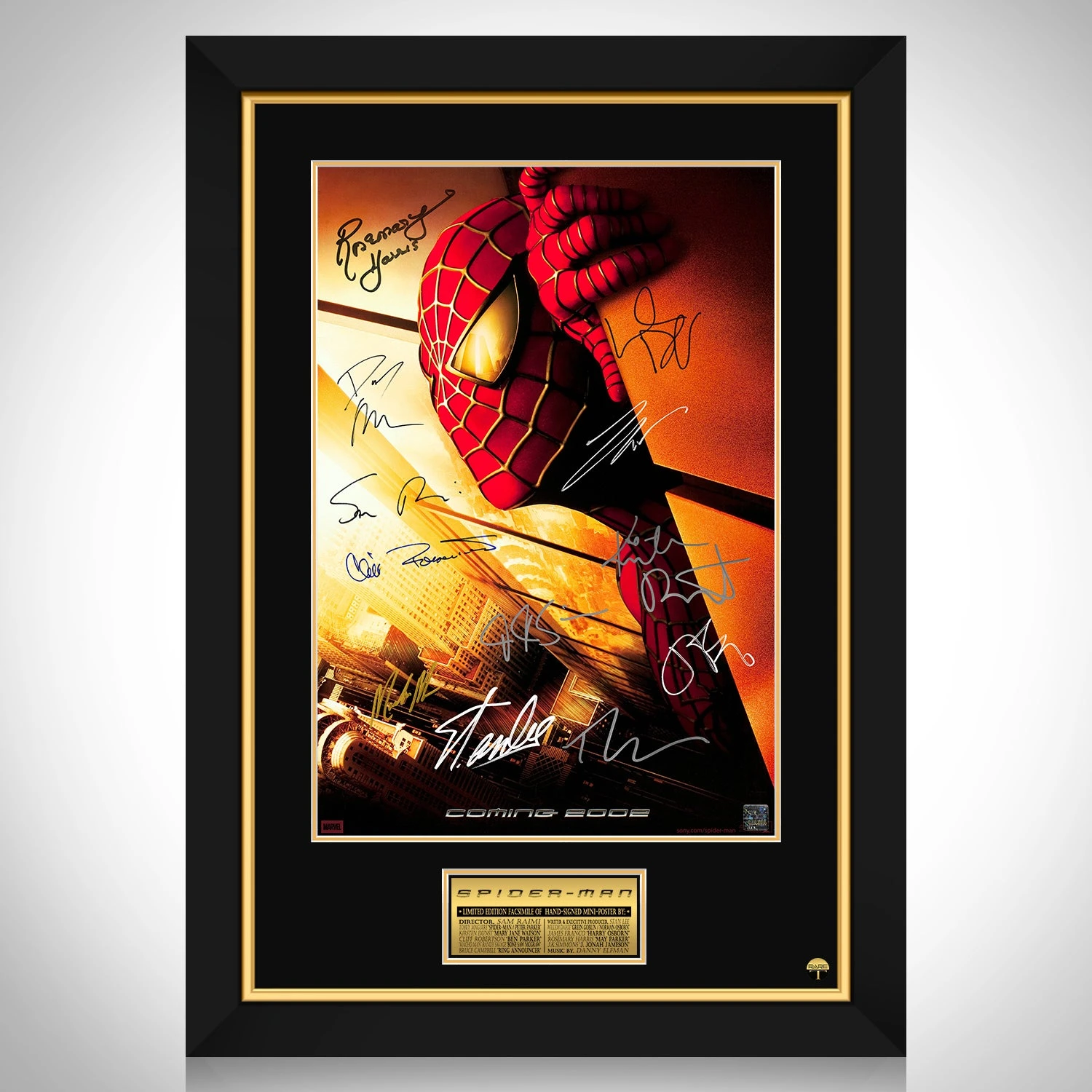 Spider-Man (2002) Movie Mini Poster Limited Signature Edition Custom Frame - $309.73