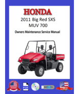 2011 Honda Big Red 700 MUV SXS Owners / Maintenance Manual - $17.95