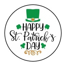 30 St Patrick&#39;s Day Envelope Seals Labels Stickers 1.5&quot; Round patricks clovers - £5.98 GBP