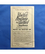 Vtg 1903 New York New Haven &amp; Hartford RR Local Timetable Providence Div... - $54.25 CAD