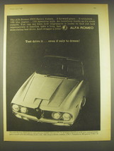 1965 Alfa Romeo 2600 Sprint Ad - Test drive it.. Even if only to dream - £14.44 GBP