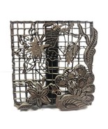 Rare Antique VTG Copper Batik Tjap Chop Hand Textile Stamp Flowers Peaco... - $138.37 CAD