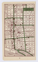 1951 Original Vintage Map Of Milwaukee Wisconsin Downtown Business Center - £15.57 GBP