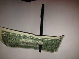 Pen Thru Bill close-up magic trick - Pen Through Dollar - Perfect Penetration - £3.93 GBP