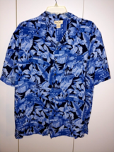 PANAMA JACK MEN&#39;S SS 100% RAYON BLUE &quot;MIDNIGHT&quot; HAWAIIAN SHIRT-XL-NWOT-N... - £10.46 GBP