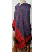 Yves Saint Laurent Vintage Pure New Wool Fringed Shawl Made in Germany 7... - $3,292.93 MXN
