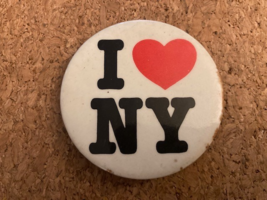 I Love New York Pin Vintage Heart NYC Button Pinback 2.25&quot; Manhattan Pos... - $4.20