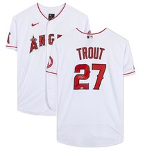 MIKE TROUT Autographed Los Angeles Angels Nike Authentic White Jersey ML... - £1,075.53 GBP