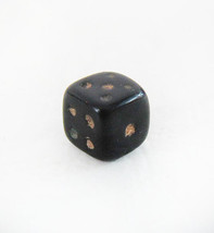 Tiny Vintage Miniature Black Single Die Piece - £19.77 GBP