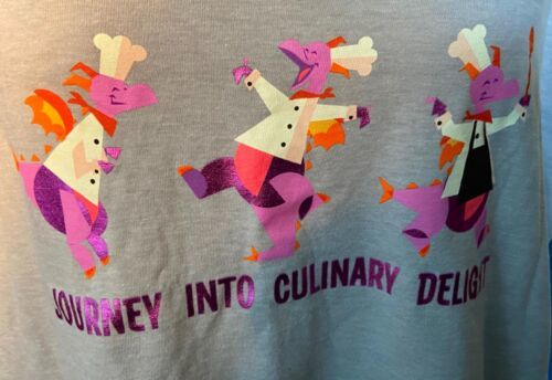 Disney Figment Passholder Shirt Journey Culinary Delight Epcot Food Wine '21 XL - $23.07