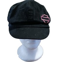 Harley Davidson Hat Cap Womans Hat  Black Pink Large Cotton Stitched Popeye Hat - £18.64 GBP