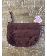 Unbranded Maroon Plush Cosmetic Bag - $120.57 CAD
