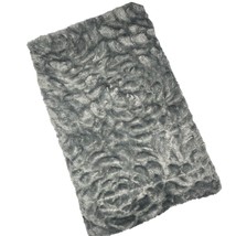 Marlo Lorenz THRO Plush Throw Blanket Gray Rosette Design Velvety Soft 42 x 58 - $23.71