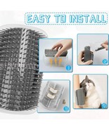 Cat Self Groomer Brush Wall Corner Grooming Brush Massage Hair Comb Scra... - $132.85 MXN