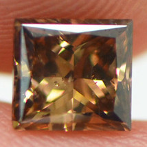 Princess Diamond Loose Fancy Brown Color SI1 Enhanced 5.11X4.77MM 0.70 Carat - £451.63 GBP