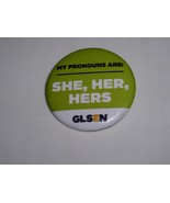 GLSEN Pinback Button My Pronouns Are She Her Hers LGBT 1 3/8&quot; Diameter - $13.69 CAD