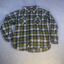 Ruff Hewn Youth Long Sleeve Plaid Flannel Shirt Size Medium (10/12) 100%... - £11.95 GBP