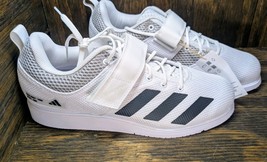 adidas Powerlift 5 White Black Grey Unisex Mens Size 10.5 Woman 11.5 - $74.25