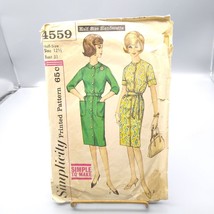 Vintage Sewing PATTERN Simplicity 4559, Simple to Make Misses 1962 One Piece Dre - £12.18 GBP